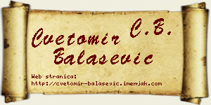 Cvetomir Balašević vizit kartica